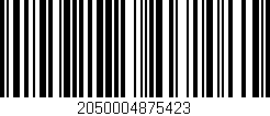 Código de barras (EAN, GTIN, SKU, ISBN): '2050004875423'
