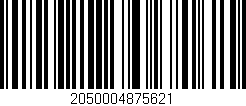 Código de barras (EAN, GTIN, SKU, ISBN): '2050004875621'