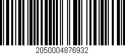 Código de barras (EAN, GTIN, SKU, ISBN): '2050004876932'