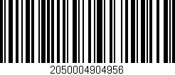 Código de barras (EAN, GTIN, SKU, ISBN): '2050004904956'