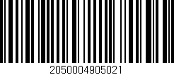 Código de barras (EAN, GTIN, SKU, ISBN): '2050004905021'