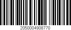 Código de barras (EAN, GTIN, SKU, ISBN): '2050004908770'