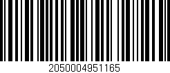 Código de barras (EAN, GTIN, SKU, ISBN): '2050004951165'