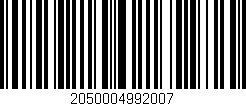 Código de barras (EAN, GTIN, SKU, ISBN): '2050004992007'