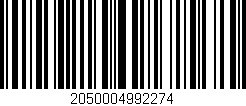 Código de barras (EAN, GTIN, SKU, ISBN): '2050004992274'