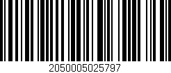 Código de barras (EAN, GTIN, SKU, ISBN): '2050005025797'
