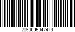 Código de barras (EAN, GTIN, SKU, ISBN): '2050005047478'