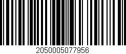 Código de barras (EAN, GTIN, SKU, ISBN): '2050005077956'