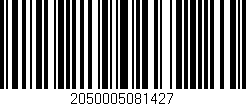Código de barras (EAN, GTIN, SKU, ISBN): '2050005081427'