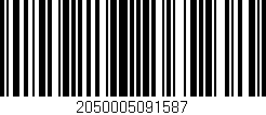 Código de barras (EAN, GTIN, SKU, ISBN): '2050005091587'