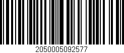 Código de barras (EAN, GTIN, SKU, ISBN): '2050005092577'