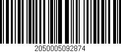 Código de barras (EAN, GTIN, SKU, ISBN): '2050005092874'