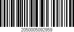 Código de barras (EAN, GTIN, SKU, ISBN): '2050005092959'