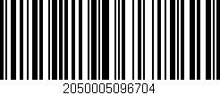 Código de barras (EAN, GTIN, SKU, ISBN): '2050005096704'