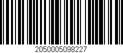 Código de barras (EAN, GTIN, SKU, ISBN): '2050005098227'