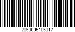 Código de barras (EAN, GTIN, SKU, ISBN): '2050005105017'