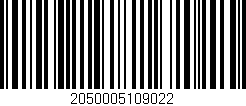 Código de barras (EAN, GTIN, SKU, ISBN): '2050005109022'