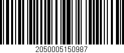 Código de barras (EAN, GTIN, SKU, ISBN): '2050005150987'
