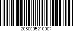 Código de barras (EAN, GTIN, SKU, ISBN): '2050005210087'