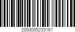 Código de barras (EAN, GTIN, SKU, ISBN): '2050005233161'