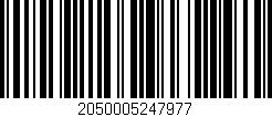 Código de barras (EAN, GTIN, SKU, ISBN): '2050005247977'