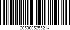 Código de barras (EAN, GTIN, SKU, ISBN): '2050005256214'