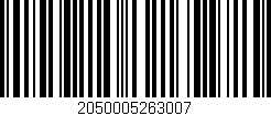 Código de barras (EAN, GTIN, SKU, ISBN): '2050005263007'