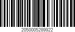 Código de barras (EAN, GTIN, SKU, ISBN): '2050005289922'