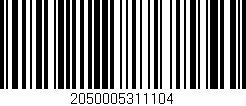 Código de barras (EAN, GTIN, SKU, ISBN): '2050005311104'