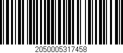 Código de barras (EAN, GTIN, SKU, ISBN): '2050005317458'