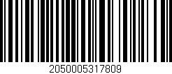 Código de barras (EAN, GTIN, SKU, ISBN): '2050005317809'