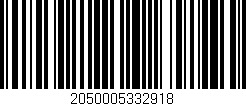 Código de barras (EAN, GTIN, SKU, ISBN): '2050005332918'