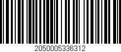 Código de barras (EAN, GTIN, SKU, ISBN): '2050005336312'