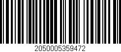 Código de barras (EAN, GTIN, SKU, ISBN): '2050005359472'