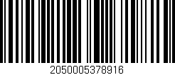 Código de barras (EAN, GTIN, SKU, ISBN): '2050005378916'