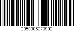 Código de barras (EAN, GTIN, SKU, ISBN): '2050005378992'