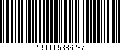 Código de barras (EAN, GTIN, SKU, ISBN): '2050005386287'