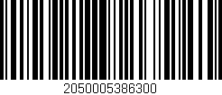 Código de barras (EAN, GTIN, SKU, ISBN): '2050005386300'