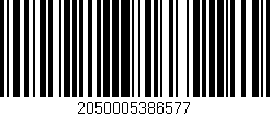 Código de barras (EAN, GTIN, SKU, ISBN): '2050005386577'