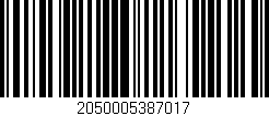 Código de barras (EAN, GTIN, SKU, ISBN): '2050005387017'