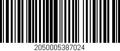 Código de barras (EAN, GTIN, SKU, ISBN): '2050005387024'