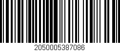 Código de barras (EAN, GTIN, SKU, ISBN): '2050005387086'