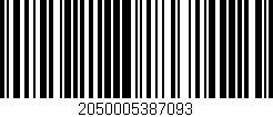 Código de barras (EAN, GTIN, SKU, ISBN): '2050005387093'