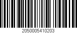 Código de barras (EAN, GTIN, SKU, ISBN): '2050005410203'