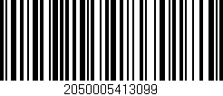 Código de barras (EAN, GTIN, SKU, ISBN): '2050005413099'