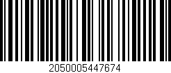 Código de barras (EAN, GTIN, SKU, ISBN): '2050005447674'