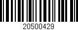 Código de barras (EAN, GTIN, SKU, ISBN): '20500429'