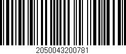 Código de barras (EAN, GTIN, SKU, ISBN): '2050043200781'