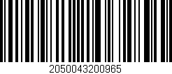 Código de barras (EAN, GTIN, SKU, ISBN): '2050043200965'