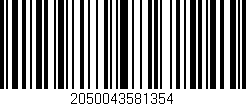 Código de barras (EAN, GTIN, SKU, ISBN): '2050043581354'